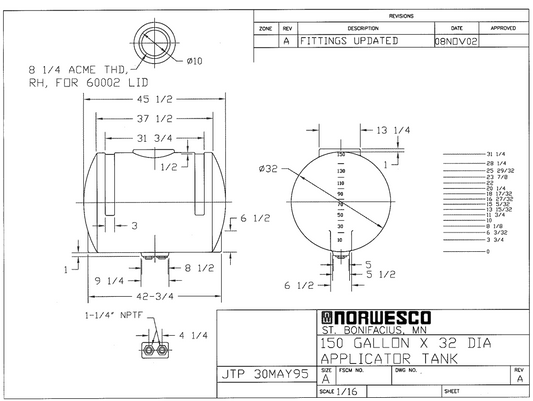 NOR 45117 150-gallon Applicator Tank